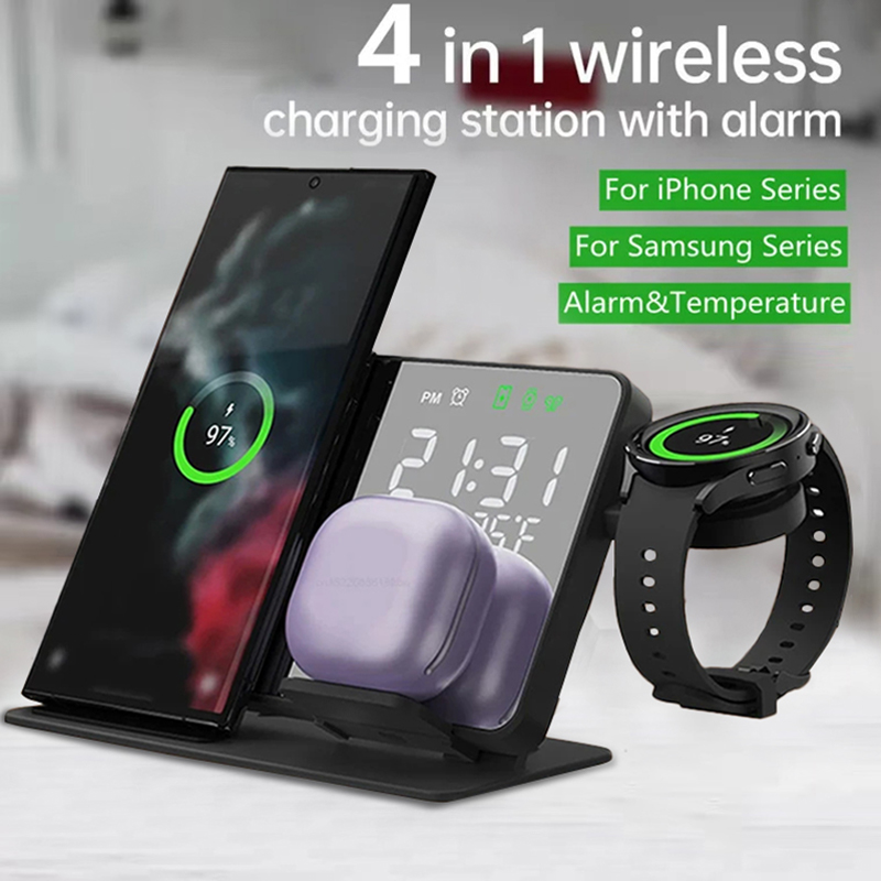 Smartwatch Ac - Wireless Charger Alarm Clock Stand Fast
