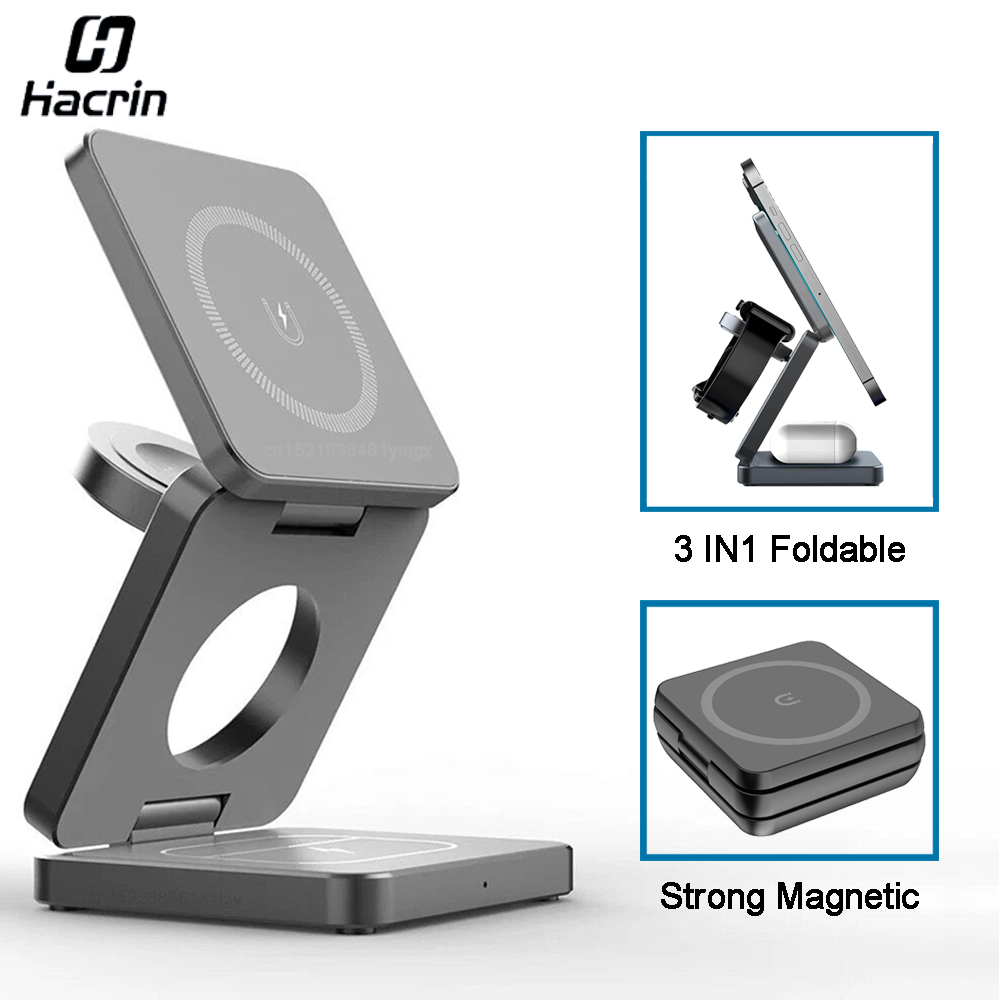 Wireless Charger Watch - Wireless Charger 3 in 1 Foldable