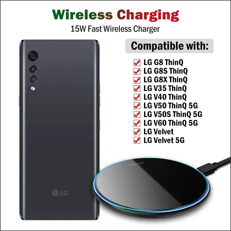Wireless Charger Watch - 15W Fast Wireless Charger for LG