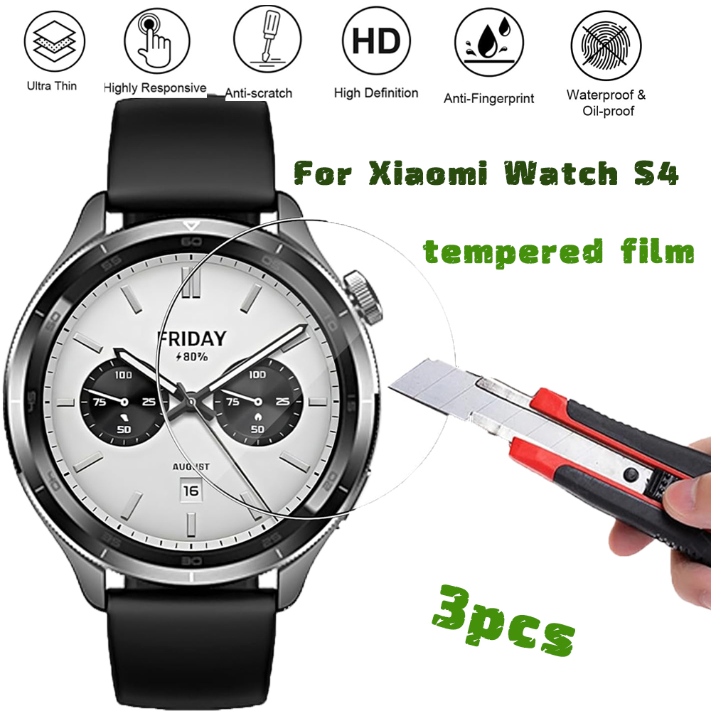 3PCS Tempered Glass Smartwatch - Xiaomi Smartwatch S4 Accessories ulasan dan harga