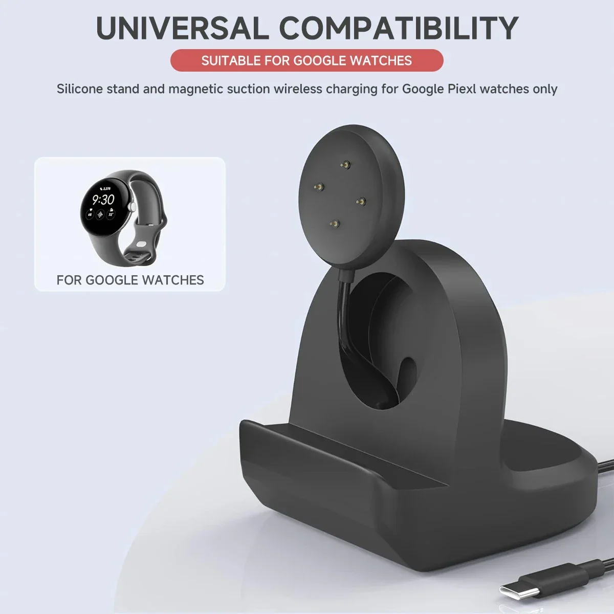 Soft Silicone Charger Cradle D - Wireless Charger Watch ulasan dan harga