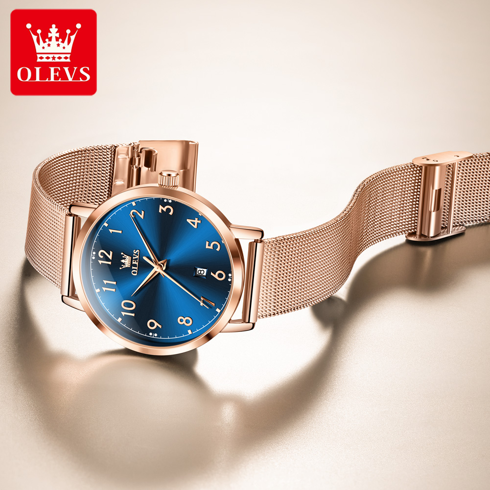 OLEVS 5653 Woman Watches Elega - Stainless Mesh Band ulasan dan harga