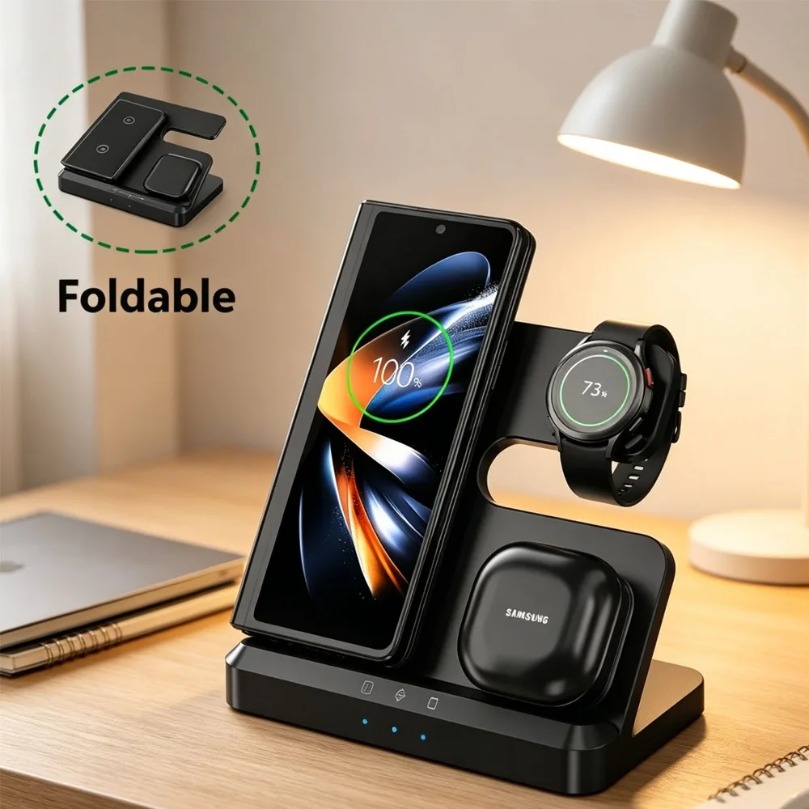3 in 1 Fast Wireless Charger F - Wireless Charger Watch ulasan dan harga