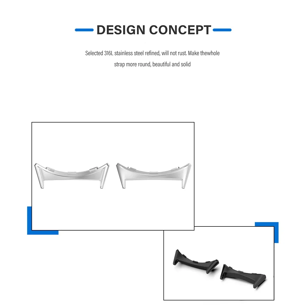 2pcs Watch Strap Connector Ada - Smartwatch Watch Accessories ulasan dan harga
