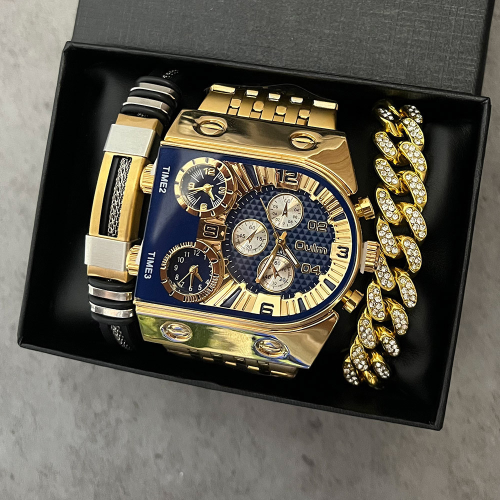 Men's luxury rectangular gold  - Smartwatch Face ulasan dan harga