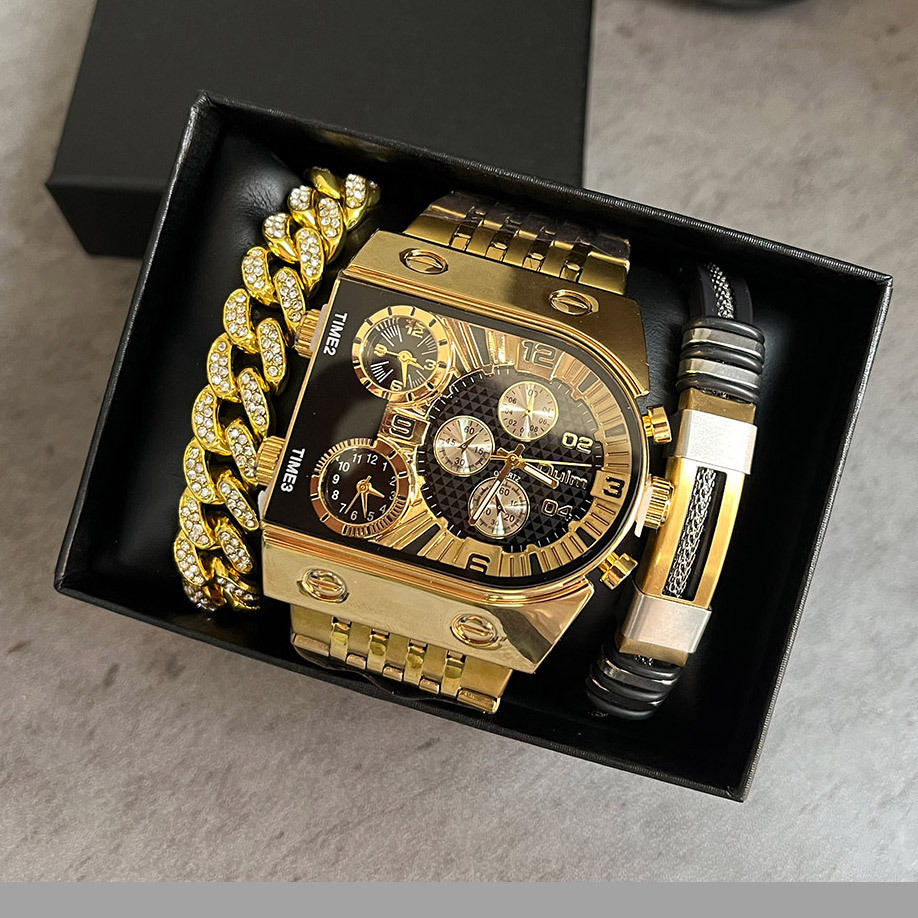 Men's luxury rectangular gold  - Smartwatch Face ulasan dan harga