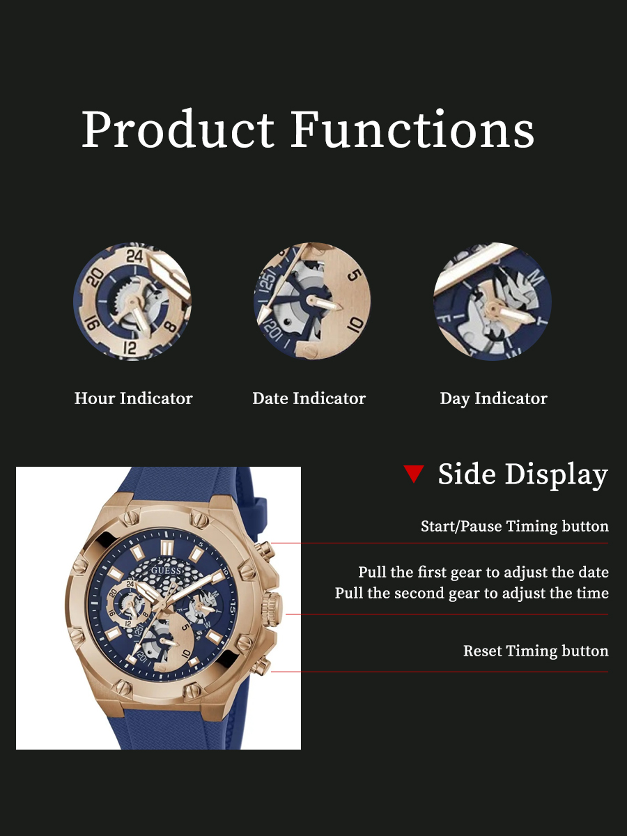 GUESS GW0334G3 Men Watch Multi - Smartwatch Guess ulasan dan harga