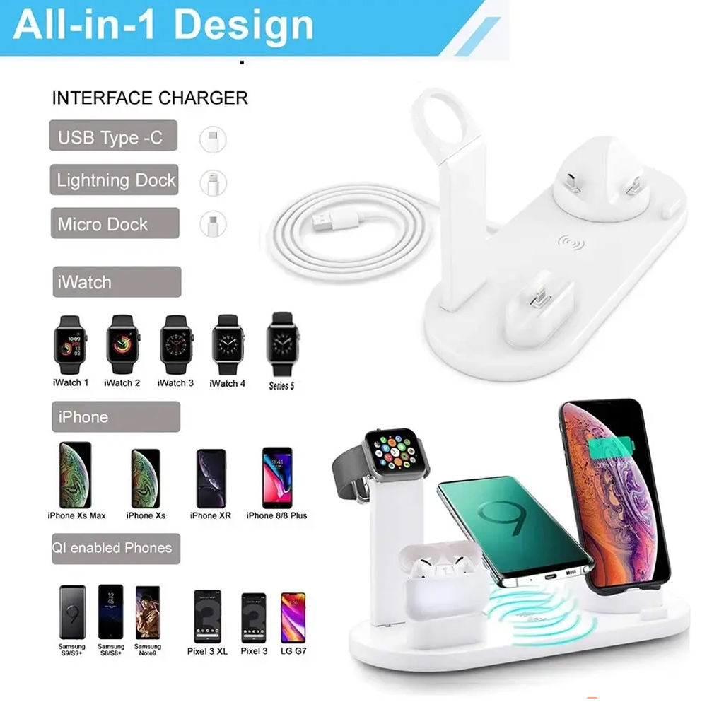30W 7 in 1 Wireless Charger St - Wireless Charger Watch ulasan dan harga