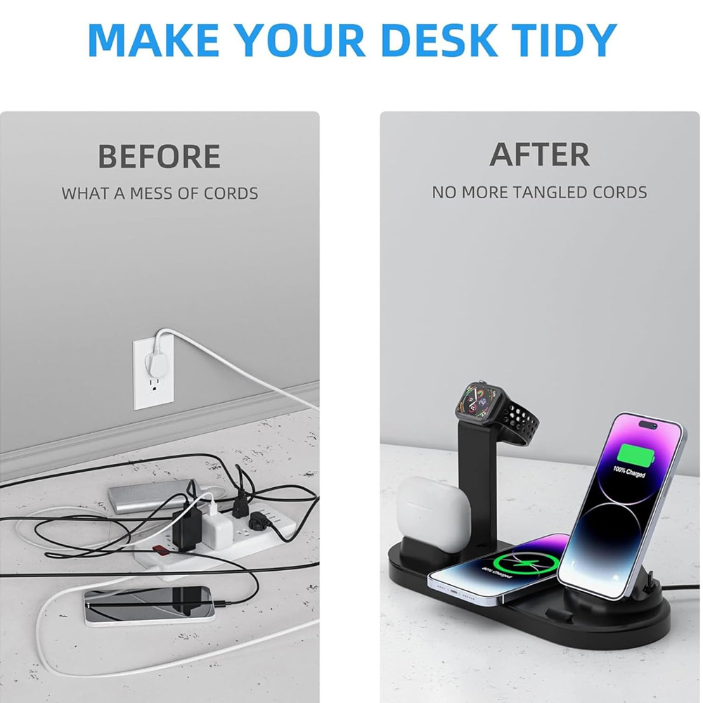 30W 7 in 1 Wireless Charger St - Wireless Charger Watch ulasan dan harga