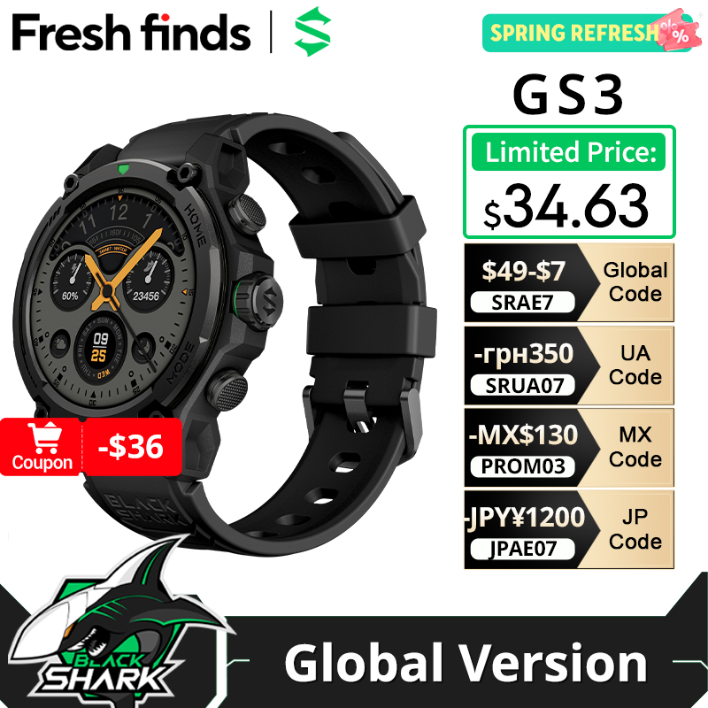 [World Premiere]Blackshark GS3 - Smartwatch Face ulasan dan harga