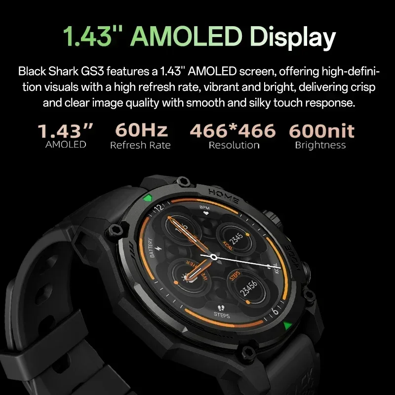 [World Premiere]Blackshark GS3 - Smartwatch Face ulasan dan harga