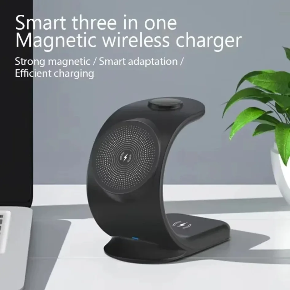 Magnetic Wireless Charger 3 in - Wireless Charger Watch ulasan dan harga