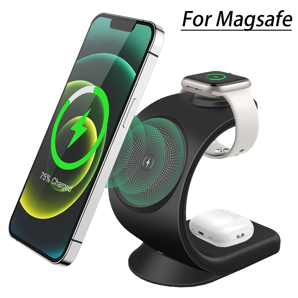 Magnetic Wireless Charger 3 in - Wireless Charger Watch ulasan dan harga