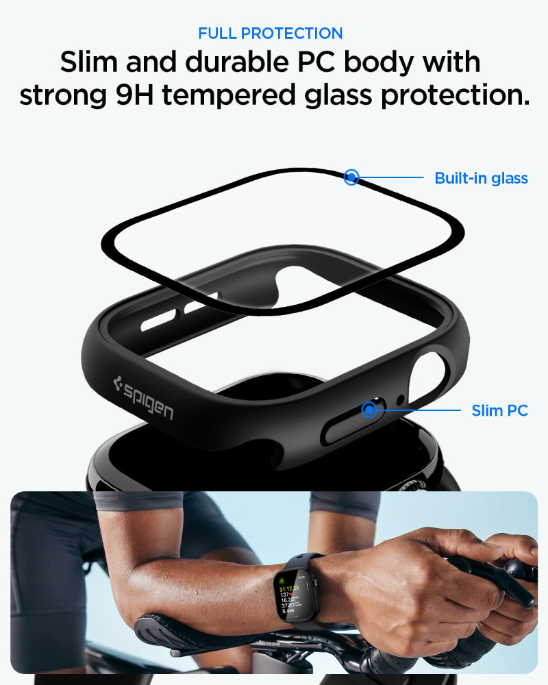 Tempered Glass+Case For Apple  - Smartwatch Band Accessories ulasan dan harga