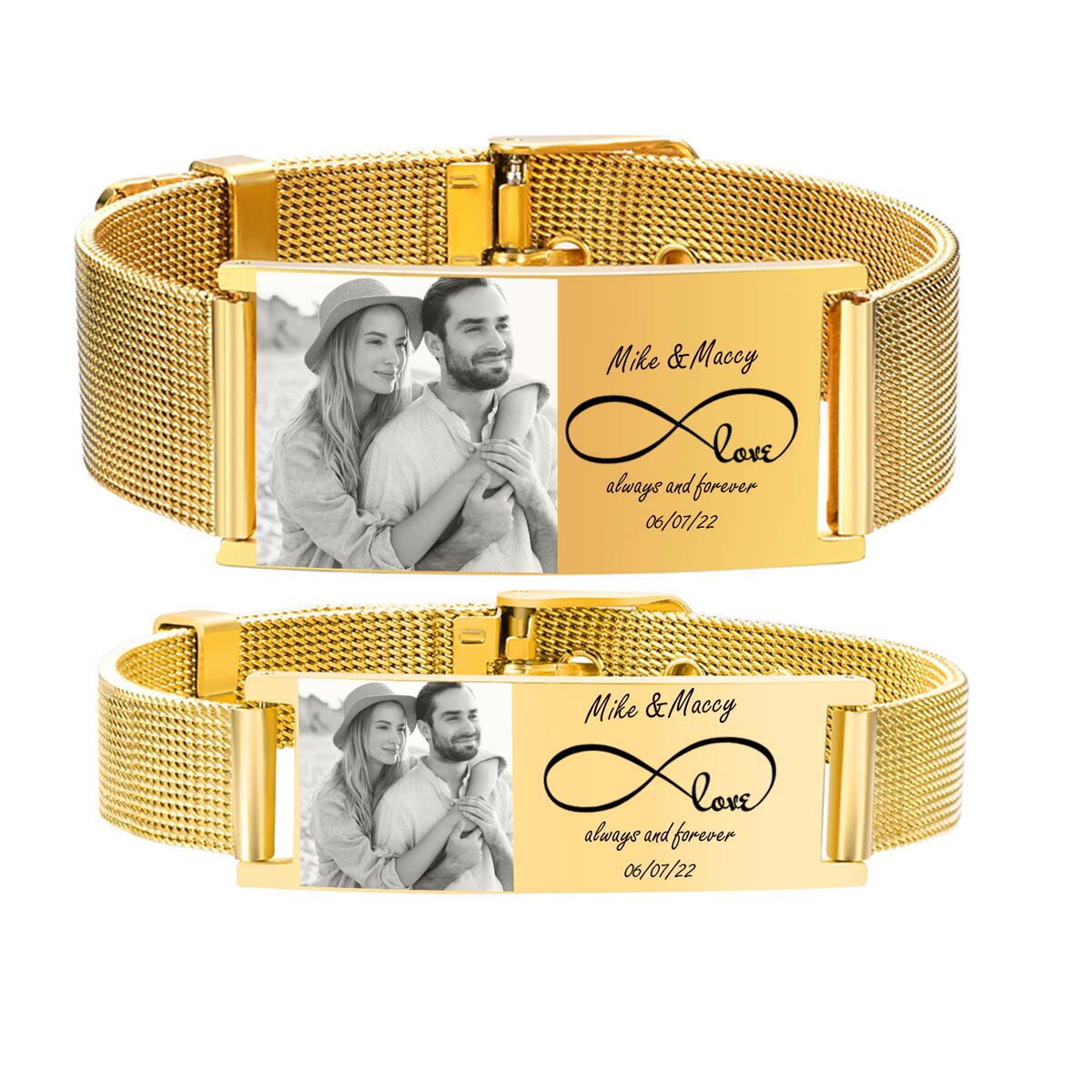 Personalized Photo Bracelet, S - Stainless Mesh Band ulasan dan harga