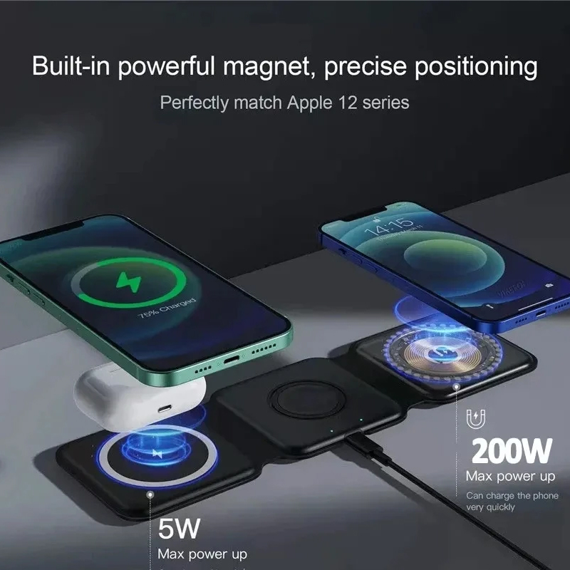 3 In 1 Magnetic Portable Wirel - Smartwatch Ac ulasan dan harga