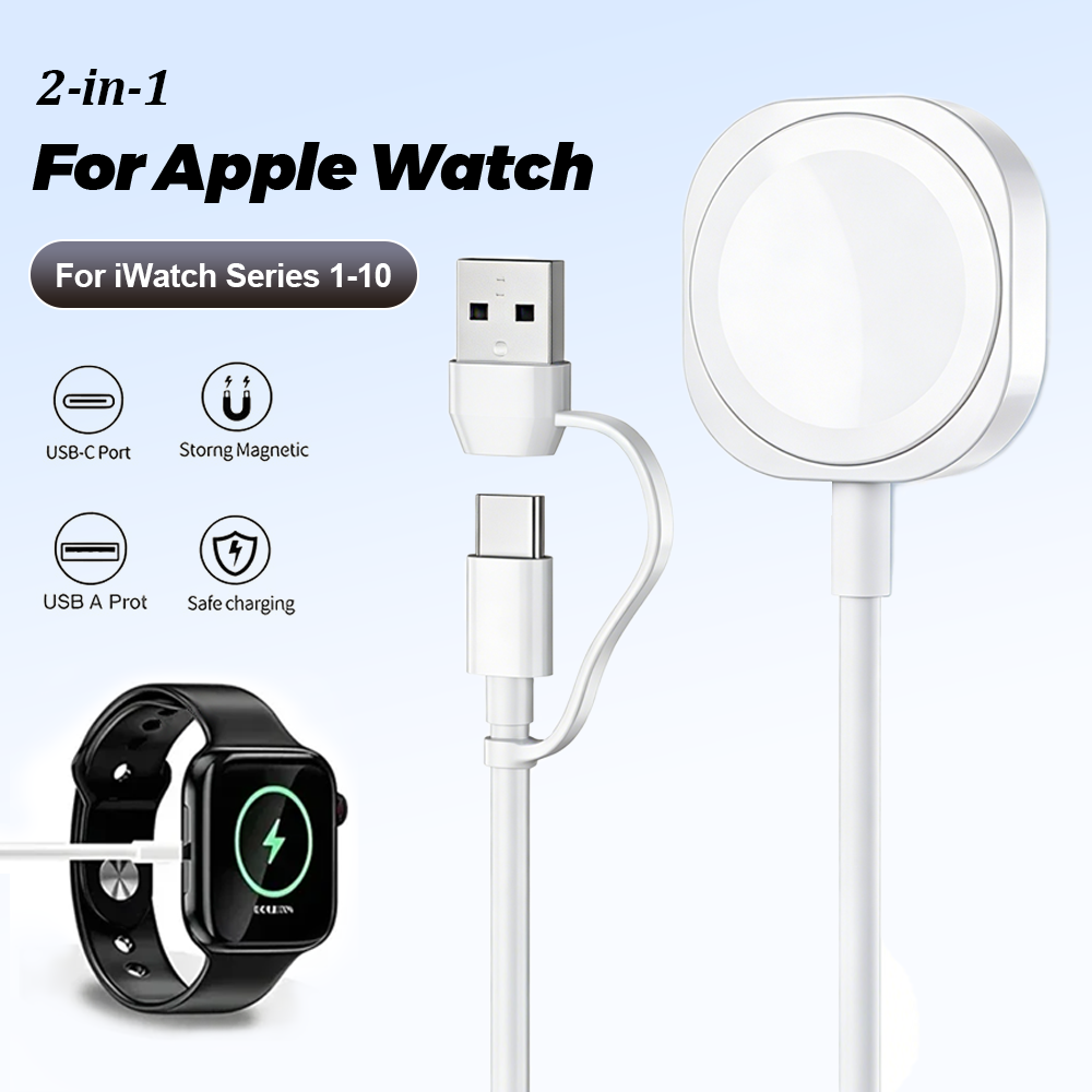 2 in 1 Magnetic Wireless USB A - Wireless Charger Watch ulasan dan harga