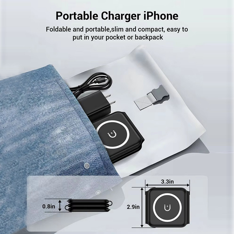 3-in-1 Magnetic Folding Wirele - Wireless Charger Watch ulasan dan harga