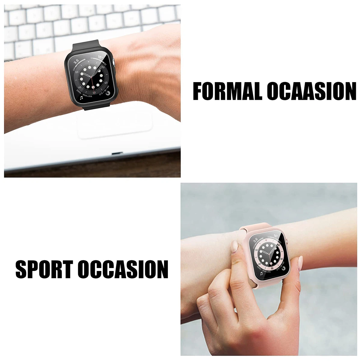 Tempered Glass+Cover For Apple - Smartwatch Band Accessories ulasan dan harga