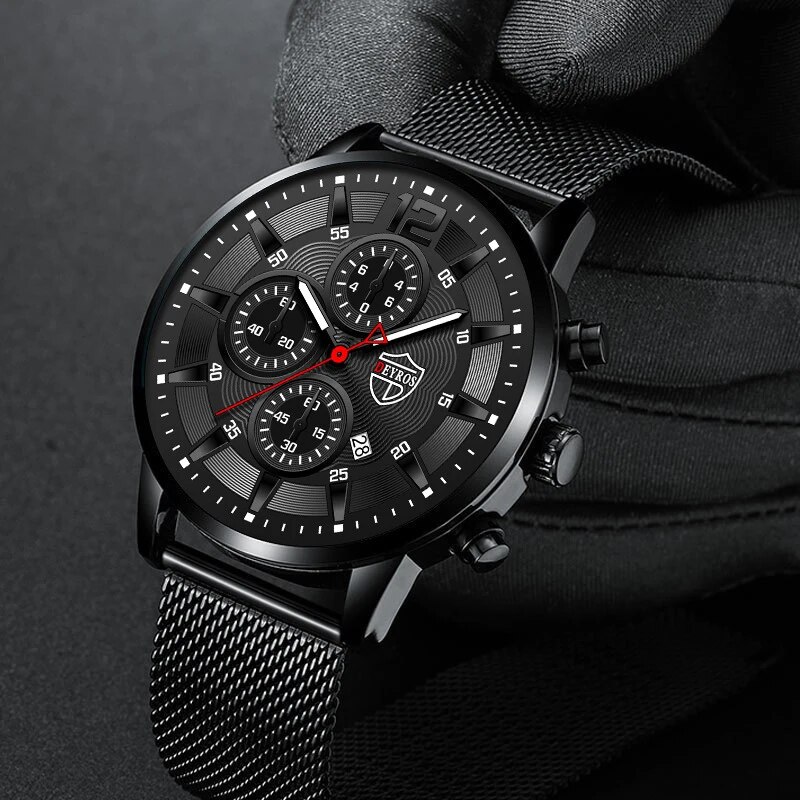 DEYROS Mens Fashion Minimalist - Stainless Mesh Band ulasan dan harga
