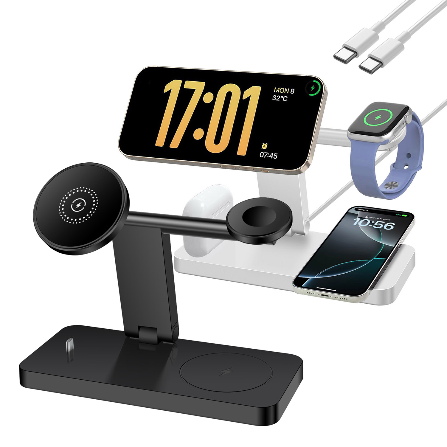 4 in 1 Magnetic Wireless Charg - Smartwatch Ac ulasan dan harga