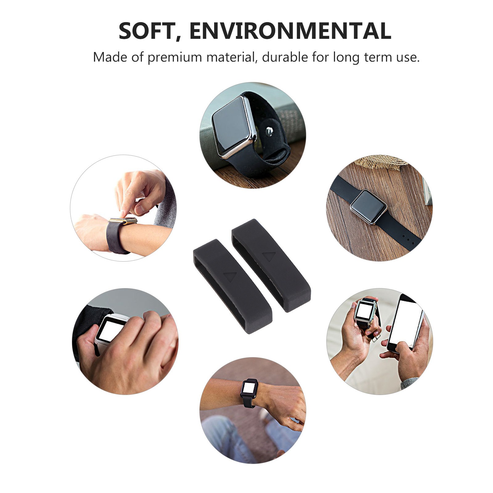 2Pcs Watch Strap Loop Flexible - Silicone Band Replacement ulasan dan harga