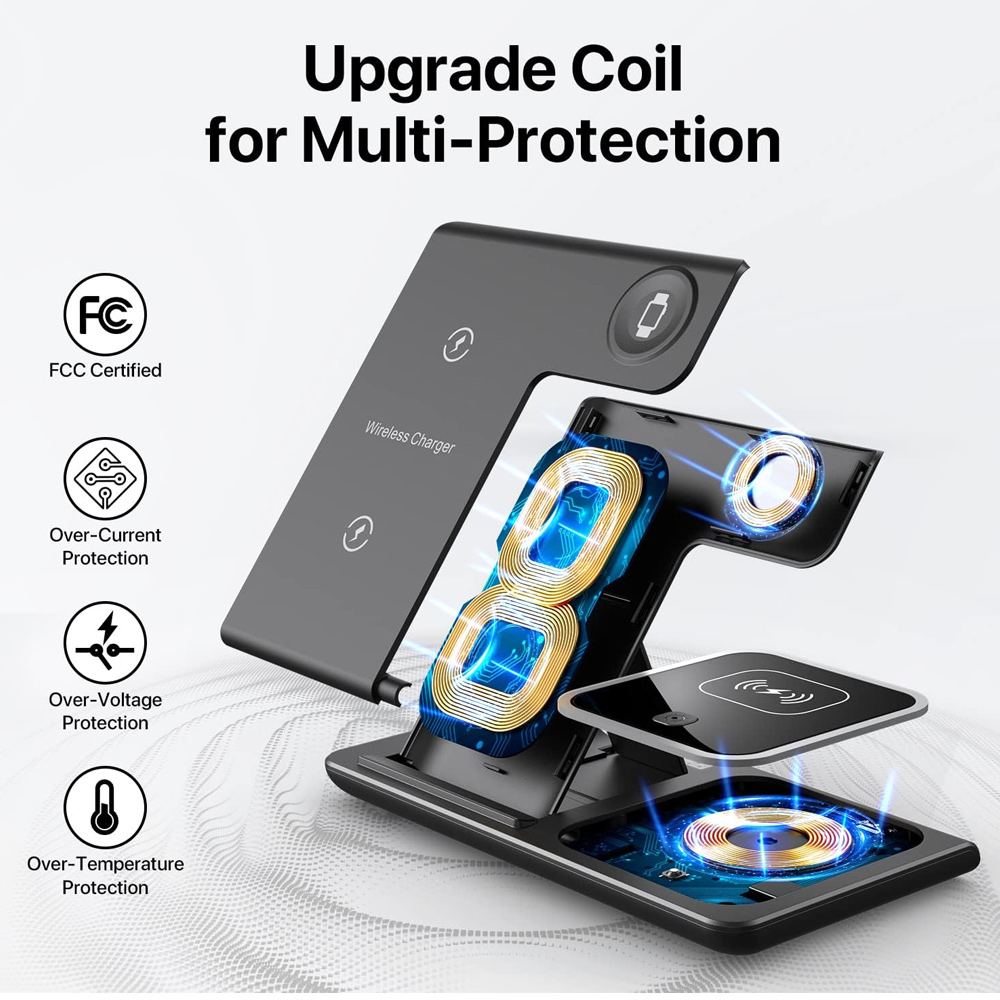 15W 3 in 1 LED Fast Wireless C - Smartwatch Ac ulasan dan harga