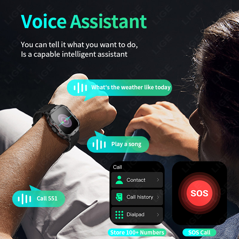 LIGE Outdoor Smart Watch Men 2 - Smartwatch Face ulasan dan harga