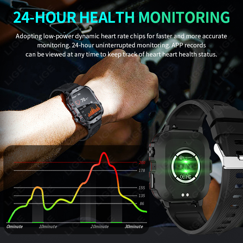 LIGE Outdoor Smart Watch Men 2 - Smartwatch Face ulasan dan harga