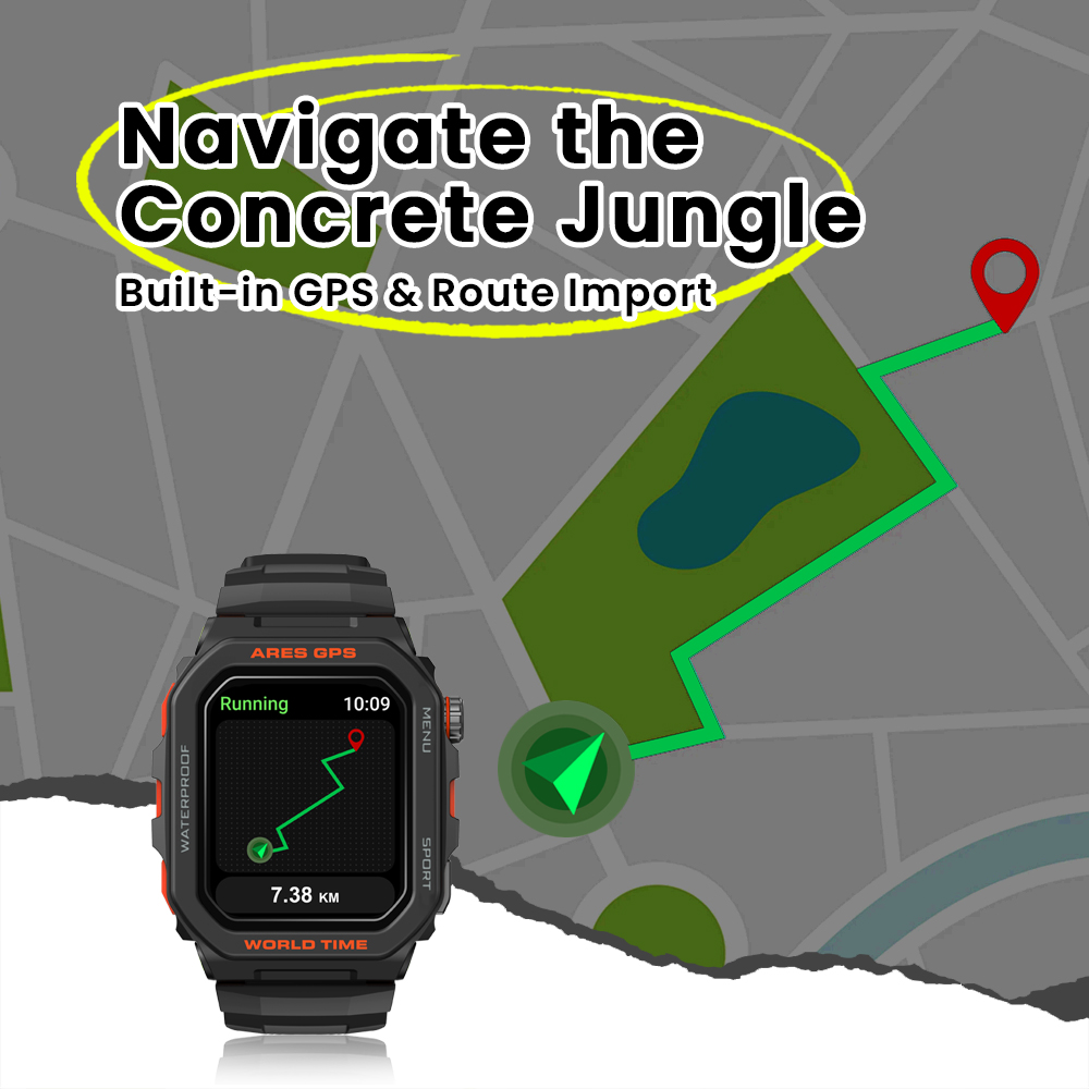 New Zeblaze Ares GPS Smart Wat - Smartwatch Face ulasan dan harga