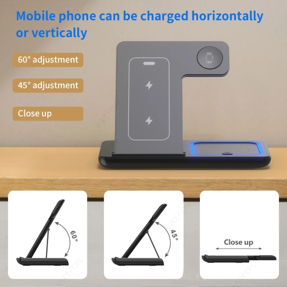 Foldable 3 in 1 Wireless Charg - Wireless Charger Watch ulasan dan harga
