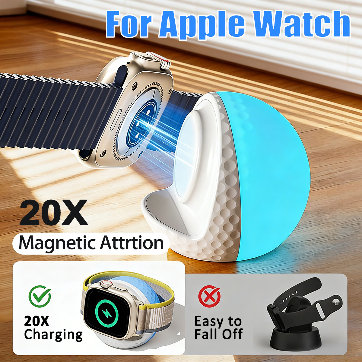 Portable RGB Lighting Wireless - Wireless Charger Watch ulasan dan harga