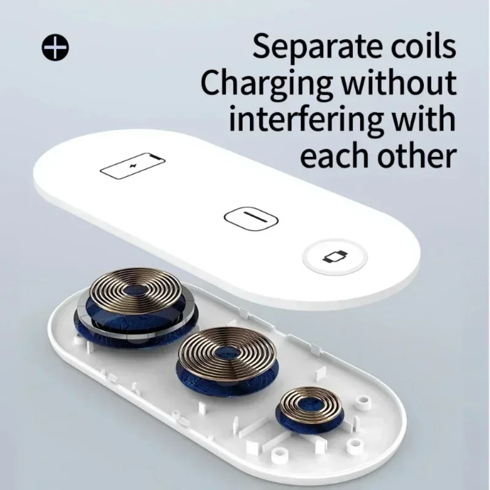 3-in-1 Wireless Charging Pad F - Wireless Charger Watch ulasan dan harga