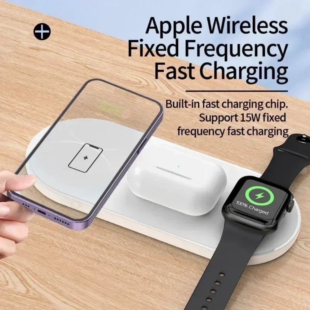 3-in-1 Wireless Charging Pad F - Wireless Charger Watch ulasan dan harga