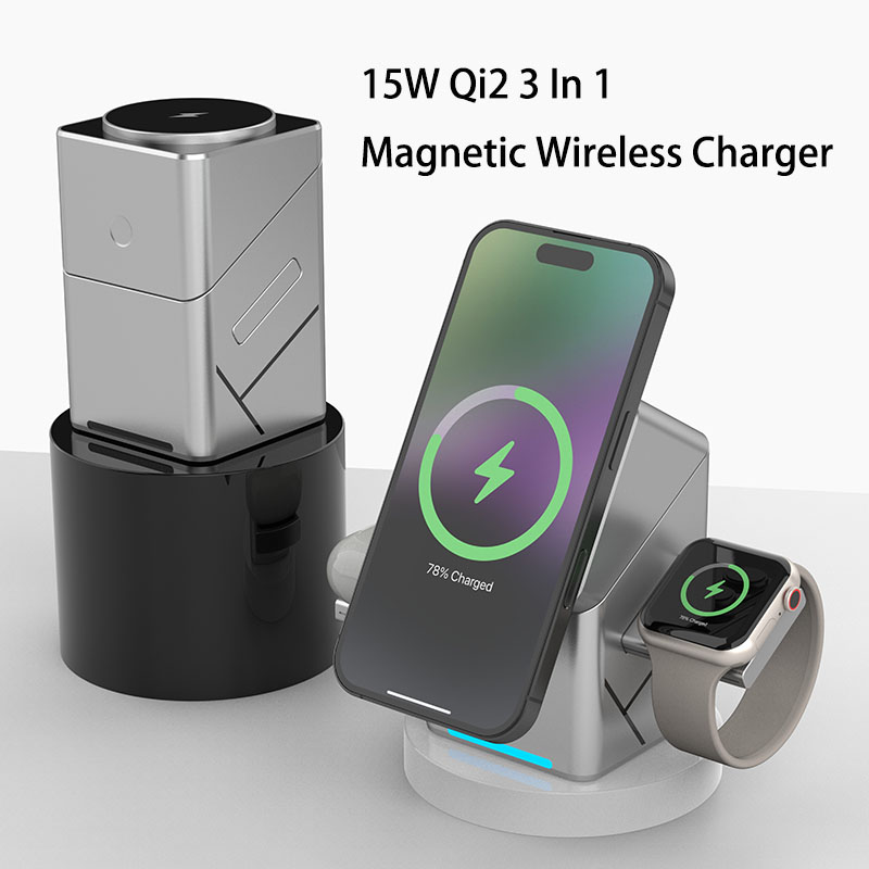 15W Touch Rotating Magnetic Mu - Wireless Charger Watch ulasan dan harga