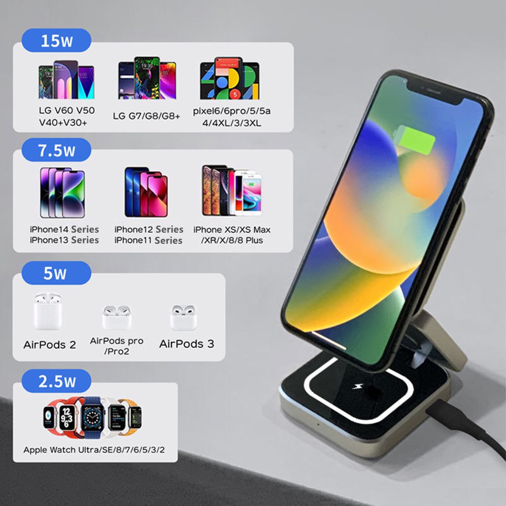 Foldable Magnetic Wireless Cha - Wireless Charger Watch ulasan dan harga