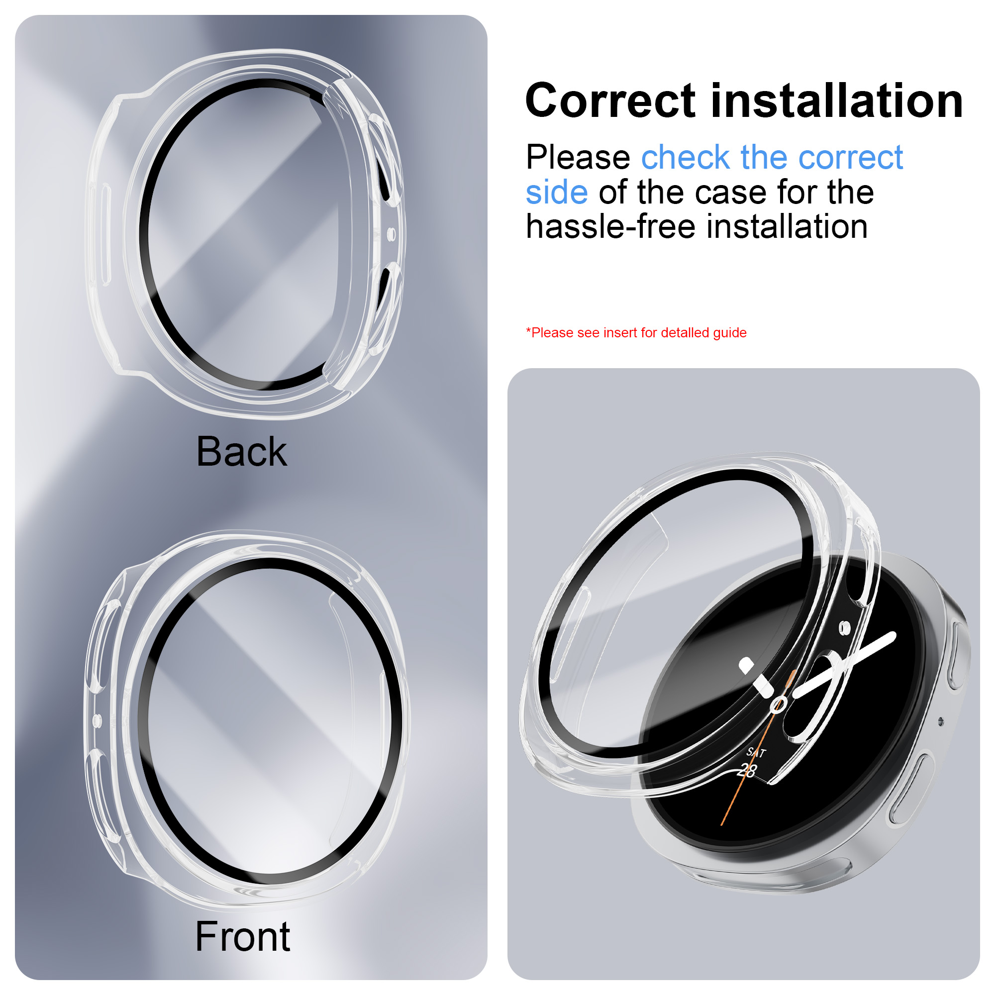 Tempered Glass+PC Case For Sam - Samsung Smartwatch Accessories ulasan dan harga