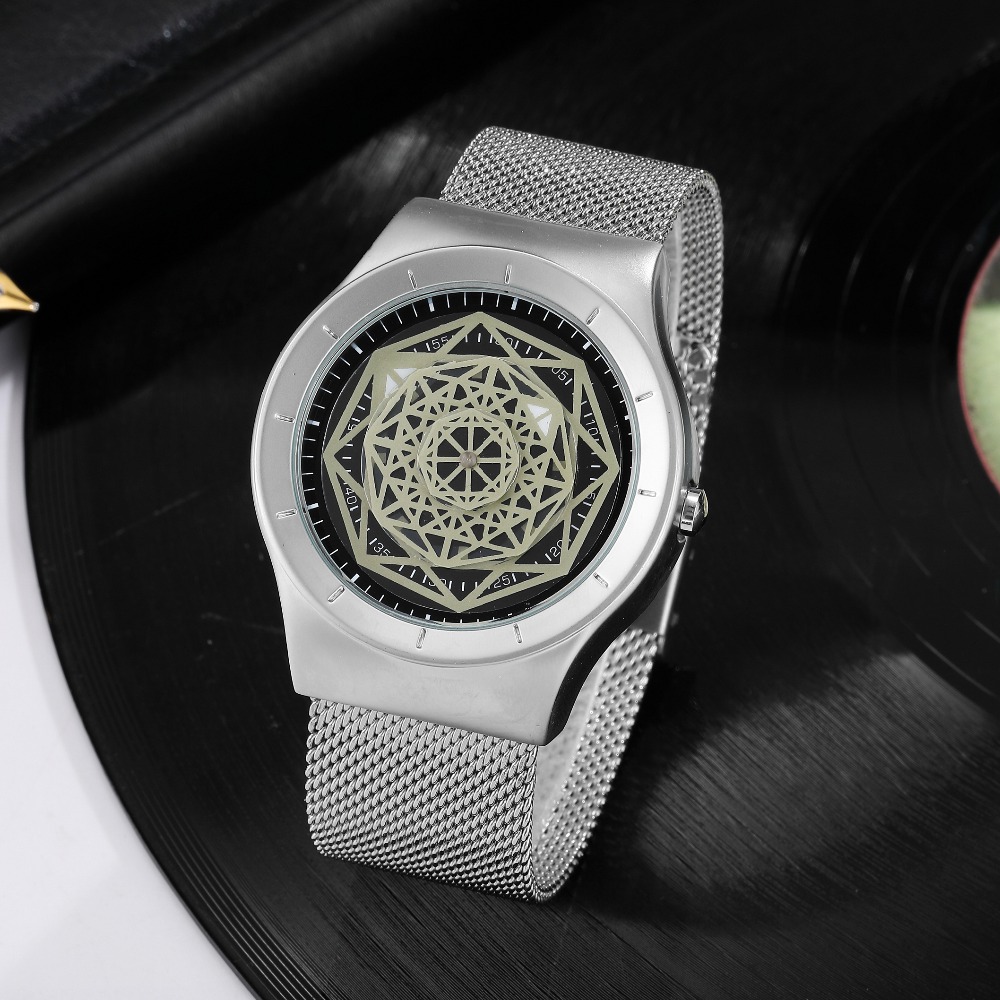 Watches Men Fasion Turntable N - Stainless Mesh Band ulasan dan harga
