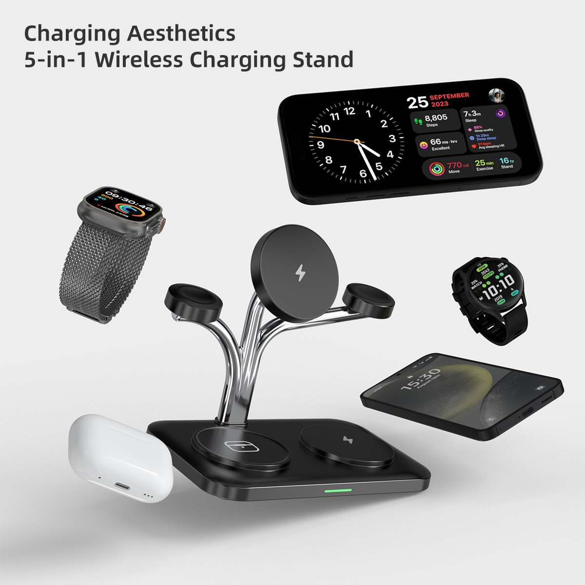 5 IN 1 Magnetic Wireless Charg - Wireless Charger Watch ulasan dan harga